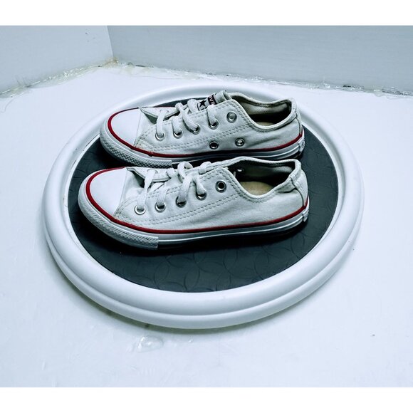 Converse White Low-Top Chuck Taylor All Star Youth Sneakers Sz 11 Canvas & Rubbe - Picture 7 of 7